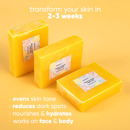 Solacekin lemon turmeric & kojic acid brightening soap